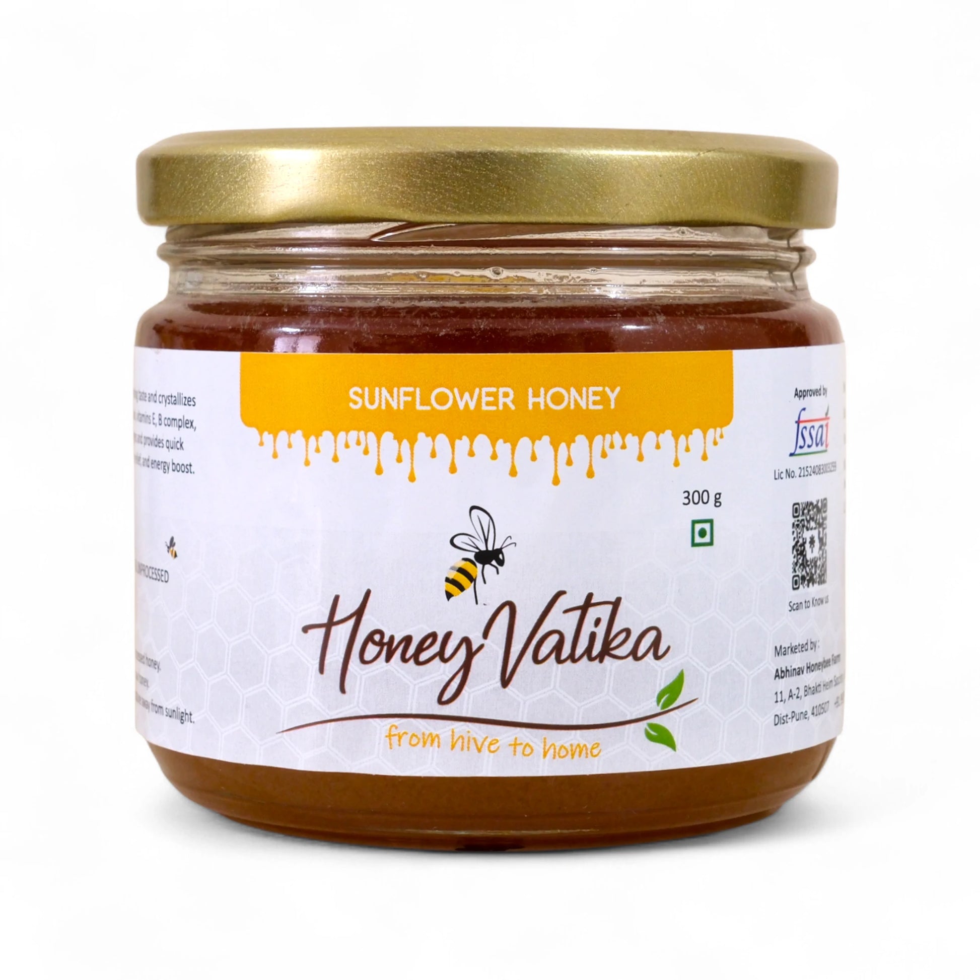 sunflower honey bottle